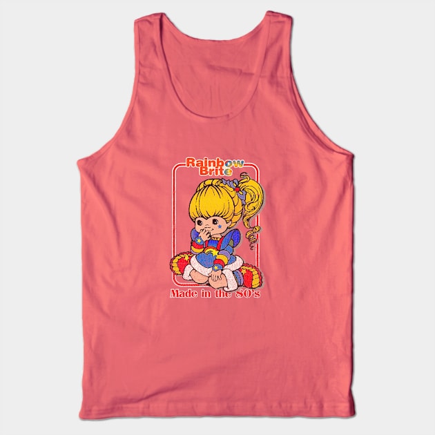 80s Kid Rainbow Brite Distressed Tank Top by Tangan Pengharapan